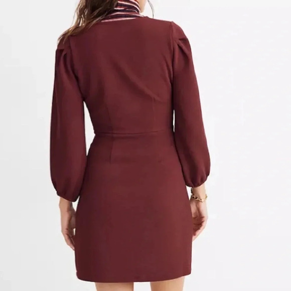 NWT Madewell Texture & Thread Crepe Balloon-Sleeve Dress - Picture 3 of 6